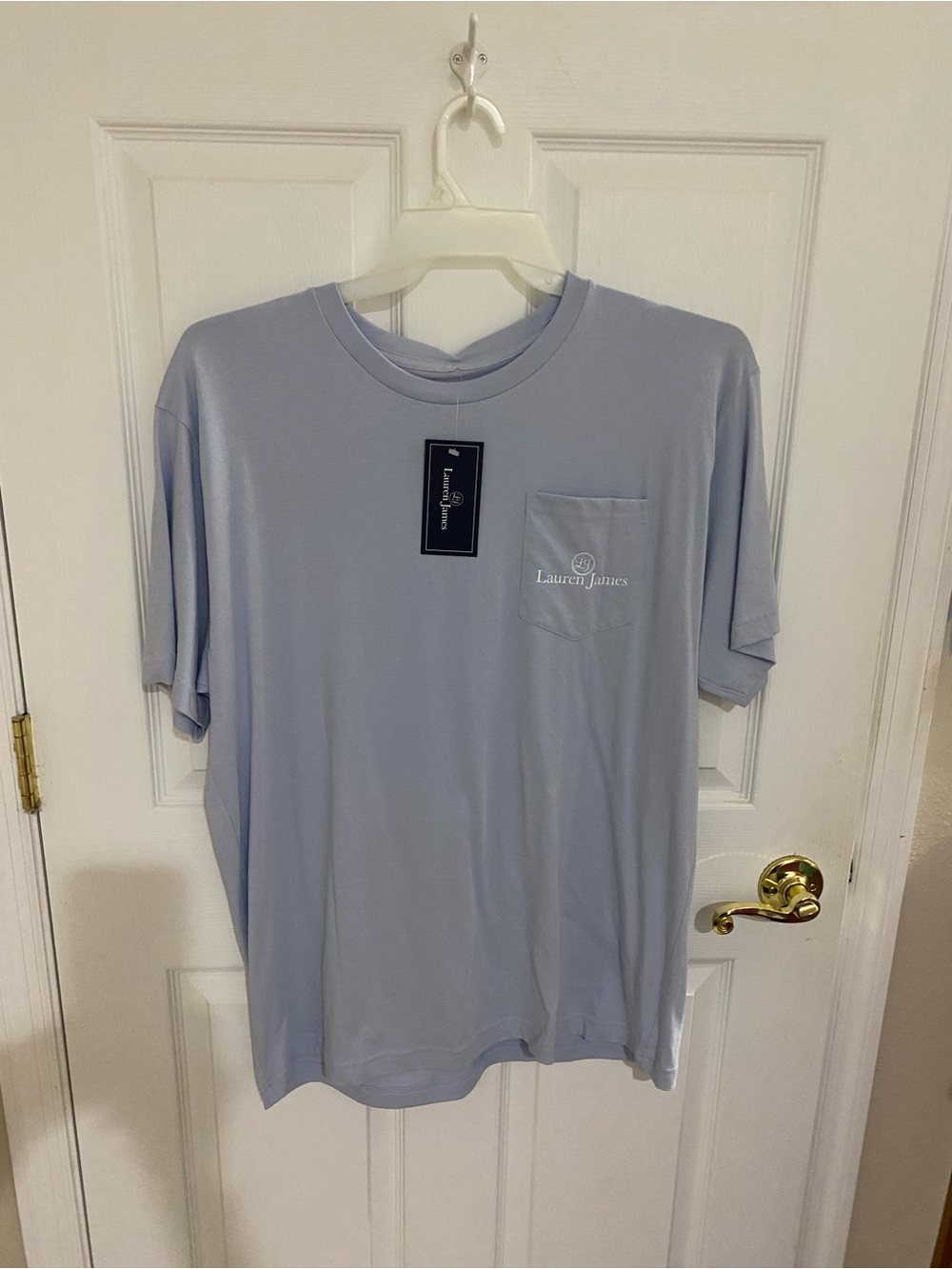 Lauren James Light Blue Pocket Tee - Men's Short Sleeve